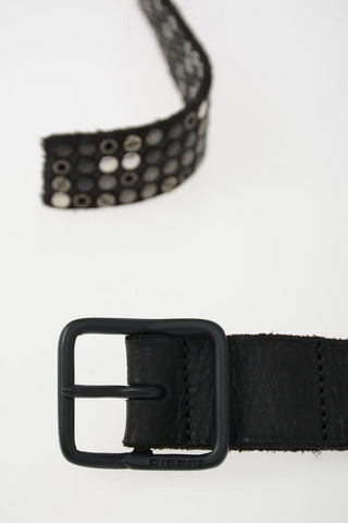 Cintura B-GIO in Pelle con Borchie 40mm