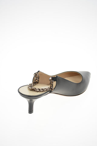 Leather Kitten Heel Slingbacks 5cm