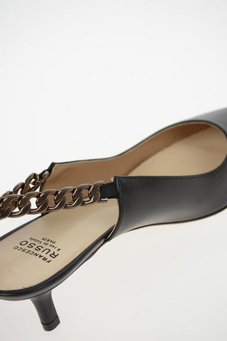 Leather Kitten Heel Slingbacks 5cm