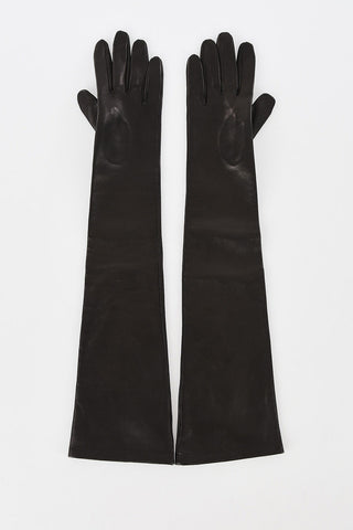Leather Long Gloves
