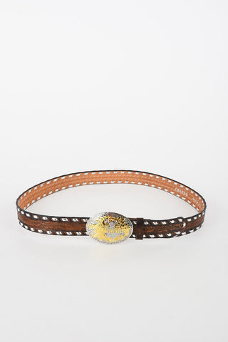 EL CHARRO 40mm Leather Embossed Belt 