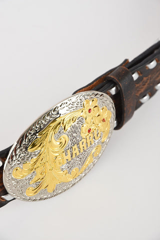 EL CHARRO 40mm Leather Embossed Belt 