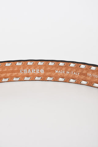 EL CHARRO 40mm Leather Embossed Belt 