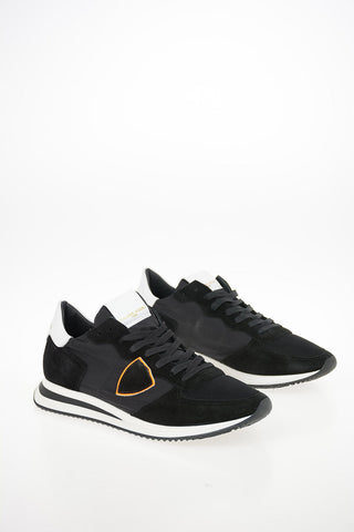 Suede Leather and Fabric Sneakers