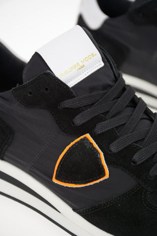 Suede Leather and Fabric Sneakers