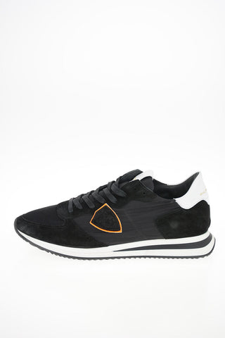 Suede Leather and Fabric Sneakers