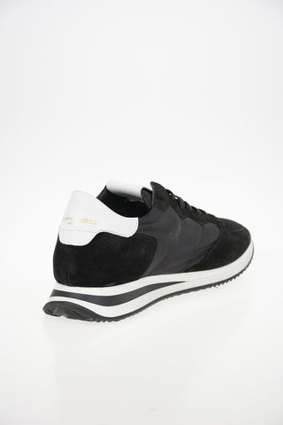 Suede Leather and Fabric Sneakers