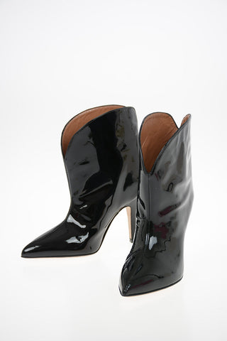 Patent Leather Booties 10cm