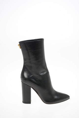GARAVANI Brushed Leather Booties 10cm