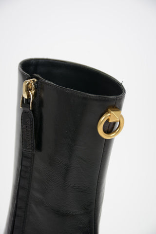 GARAVANI Brushed Leather Booties 10cm