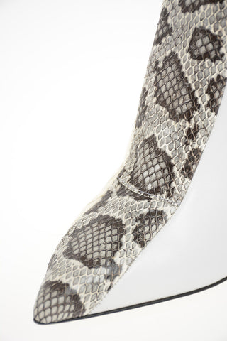 Leather SERGIO Boots with Snakeskin Details 7.5cm