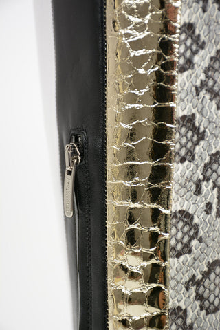 Leather SERGIO Boots with Snakeskin Details 7.5cm