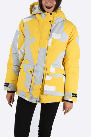 Hooded Camouflage WM009 SAFARI PRINT Down Jacket