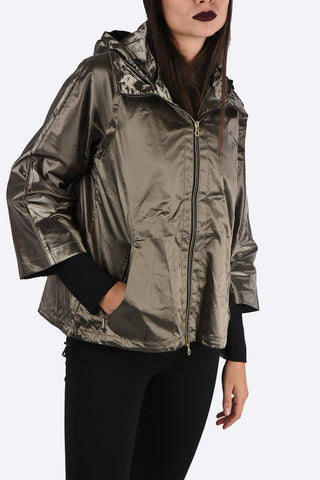 3/4 Sleeve Waist Length LUNEDDUE Down Jacket