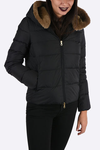Down Jacket ROISIN With Rabbit Fur Details