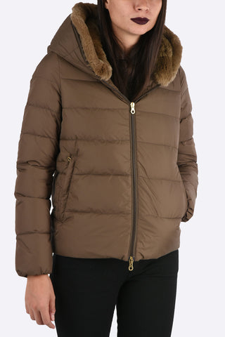 Down Jacket ROISIN With Rabbit Fur Details