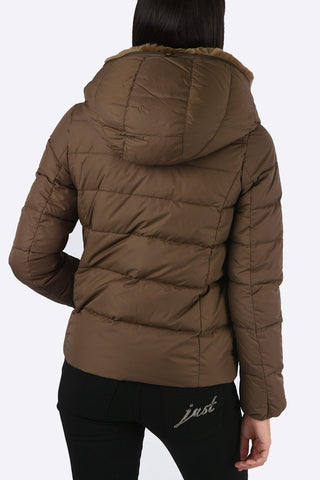 Down Jacket ROISIN With Rabbit Fur Details