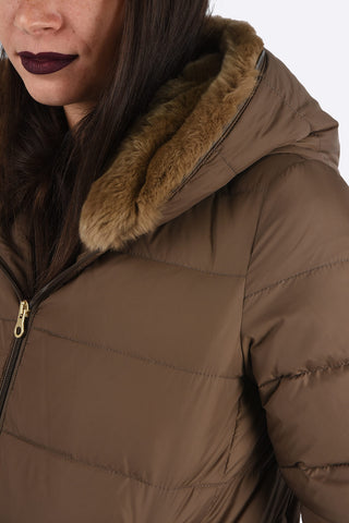 Down Jacket ROISIN With Rabbit Fur Details