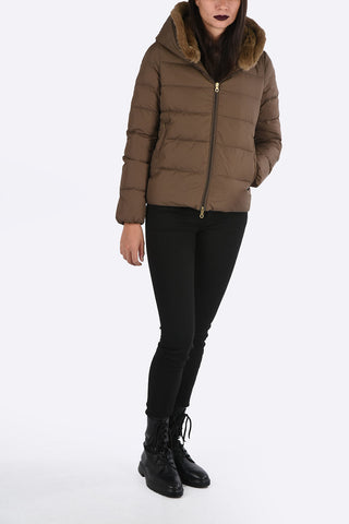 Down Jacket ROISIN With Rabbit Fur Details