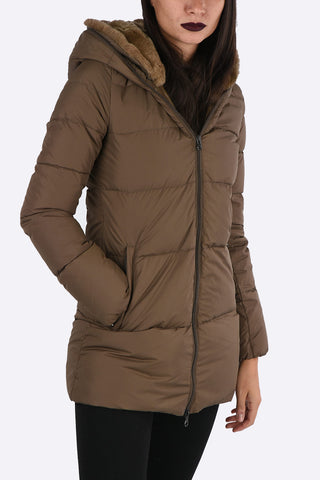 Down Jacket ARWEN With Rabbit Fur Details