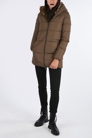 Down Jacket ARWEN With Rabbit Fur Details