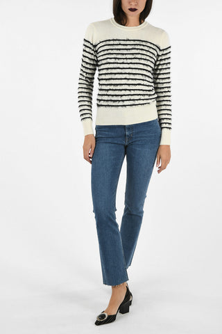 ARMANI JEANS Striped Fringed Sweater