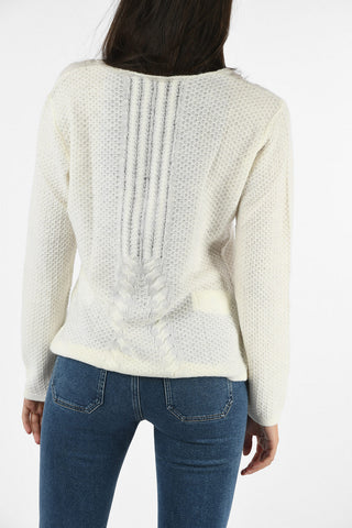 ARMANI JEANS V-neck Aran Sweater
