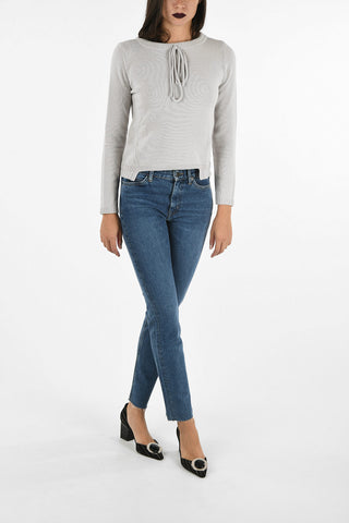 ARMANI JEANS Crewneck Sweater with Bow