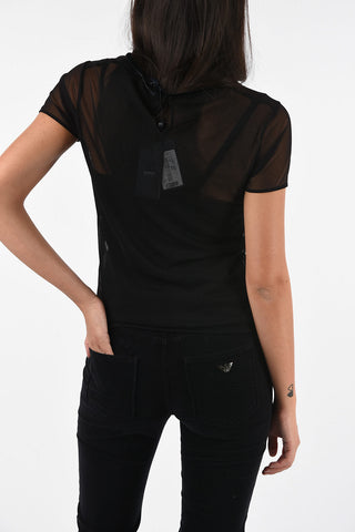 ARMANI JEANS Top con Ricamo Rosa