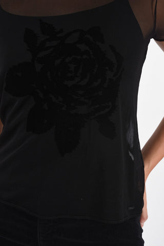 ARMANI JEANS Top con Ricamo Rosa