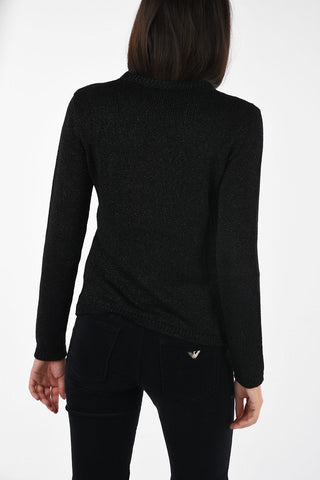 ARMANI JEANS Crewneck Glittered Sweater