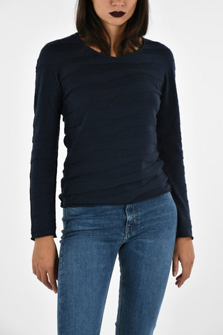 COLLEZIONI Virgin Wool Striped Sweater