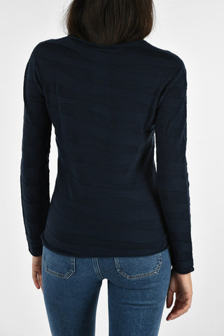COLLEZIONI Virgin Wool Striped Sweater