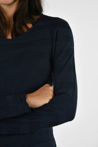 COLLEZIONI Virgin Wool Striped Sweater