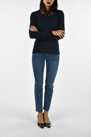 COLLEZIONI Virgin Wool Striped Sweater