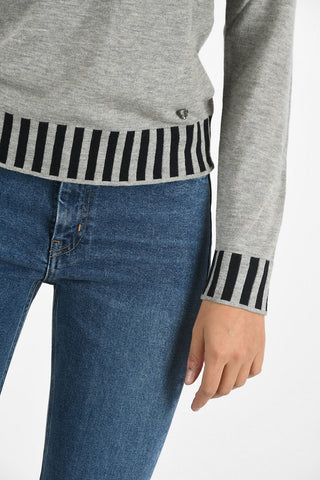 ARMANI JEANS Sweater with Striped Waist
