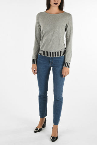 ARMANI JEANS Sweater with Striped Waist