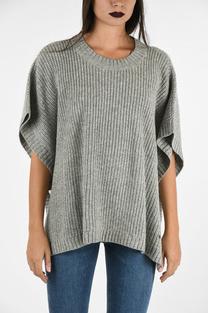 ARMANI JEANS Asymmetrical Aran Sweater