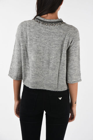 ARMANI JEANS Cardigan with Jewel Neck