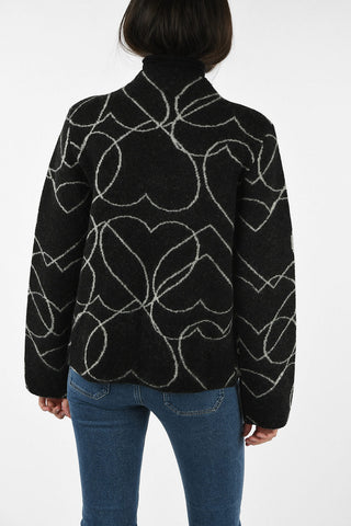 ARMANI JEANS Wool Embroidered Coat