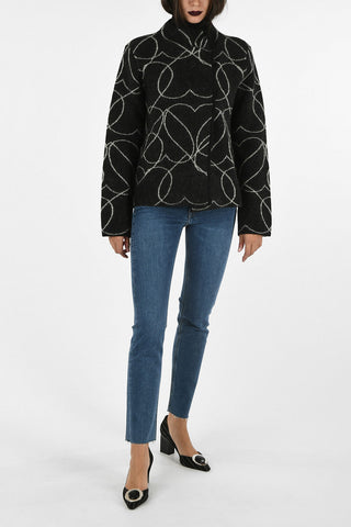ARMANI JEANS Wool Embroidered Coat