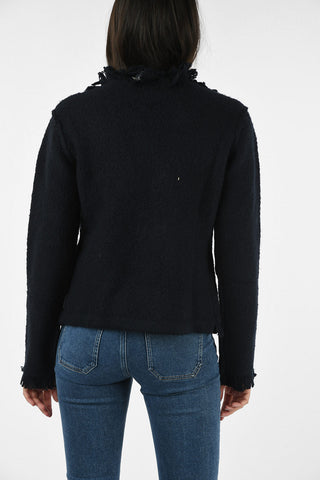 ARMANI JEANS Knitted Frilled Blazer