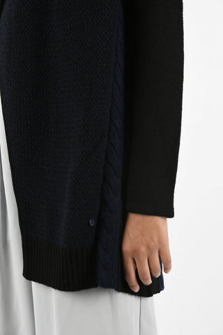 ARMANI JEANS Wool Blend Maxi Cardigan