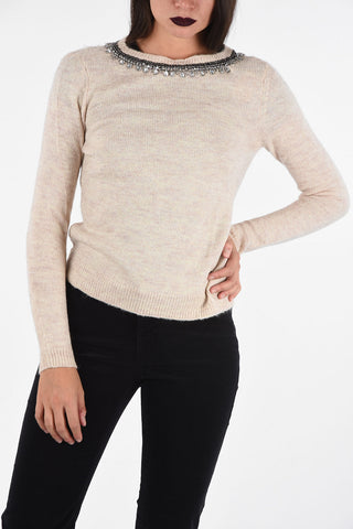 ARMANI JEANS Crewneck Sweater with Jewels