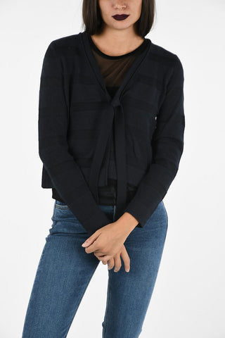 ARMANI JEANS Cardigan a Righe con Fiocco
