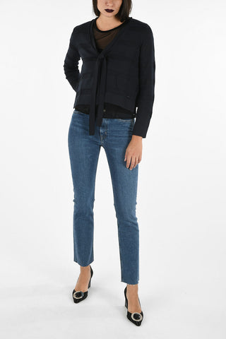 ARMANI JEANS Cardigan a Righe con Fiocco