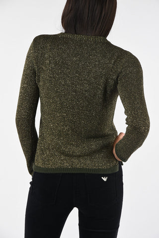 ARMANI JEANS Crewneck Glittered Sweater