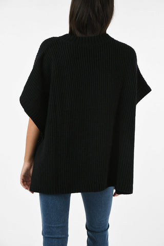 ARMANI JEANS Asymmetrical Aran Sweater