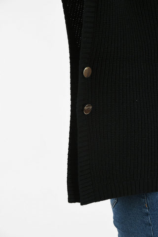 ARMANI JEANS Asymmetrical Aran Sweater
