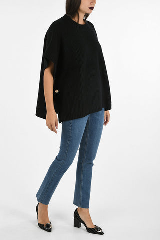 ARMANI JEANS Asymmetrical Aran Sweater